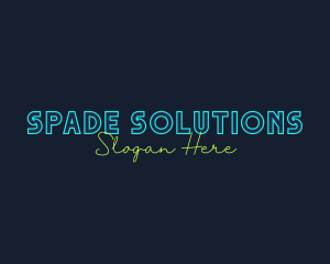 Neon Light Wordmark logo design