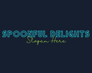 Neon Light Wordmark logo design