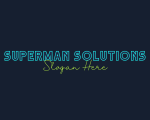 Neon Light Wordmark logo design