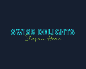 Neon Light Wordmark logo design