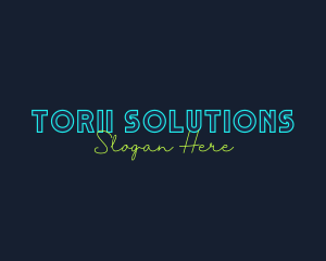 Neon Light Wordmark logo design