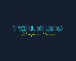 Neon Light Wordmark logo design