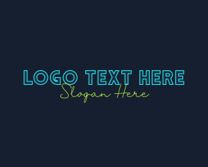 Neon Light Wordmark Logo