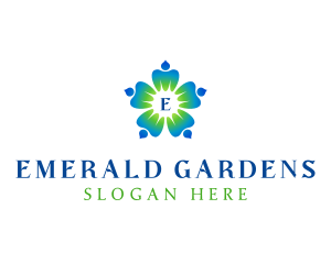 Wellness Flower Petals logo design