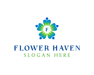 Wellness Flower Petals logo design