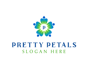 Wellness Flower Petals logo design