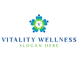 Wellness Flower Petals logo design