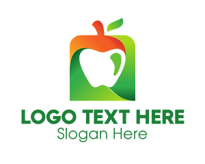 Healthy - Gradient Apple App logo design
