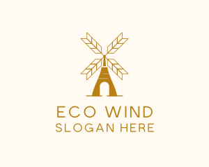 Windmill - Windmill Wheat Grain logo design