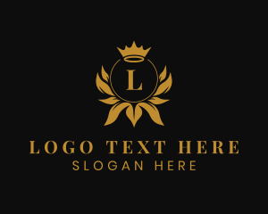 Letter - Royal Wreath  Crown Monarch logo design