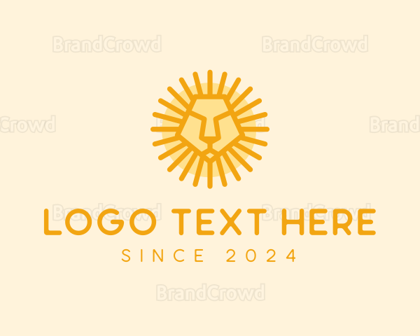 Yellow Sun Lion Logo