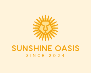 Yellow Sun Lion logo design