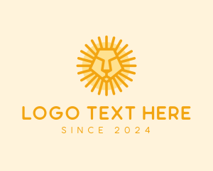 Wildlife Conservation - Yellow Sun Lion logo design
