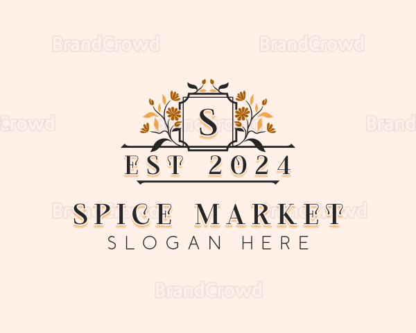 Stylish Floral Wedding Logo