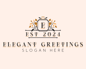 Stylish Floral Wedding logo design