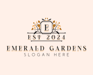 Stylish Floral Wedding logo design