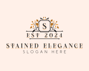 Stylish Floral Wedding logo design