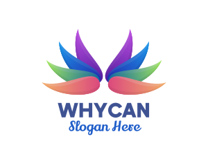 Colorful Flower Wing Logo