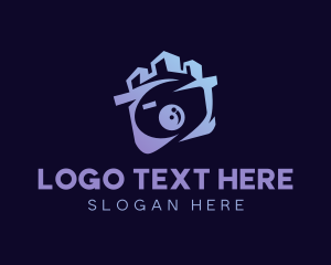 Paparazzi - Photographer Lens Castle logo design