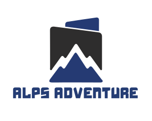 Alps - Blue Mountain Peak logo design