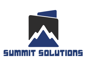 Mount - Blue Mountain Peak logo design