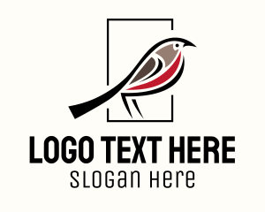 Songbird - American Robin Bird logo design