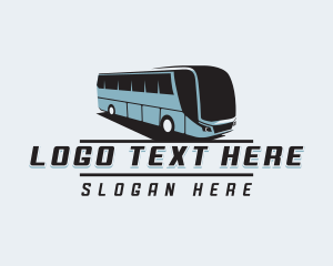 Palm Trees - Bus Tourist Shuttle logo design