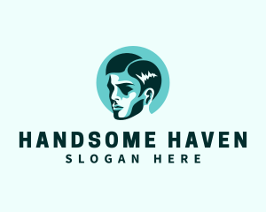 Handsome Man Face logo design
