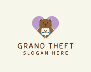 Valentine - Cute Teddy Bear logo design