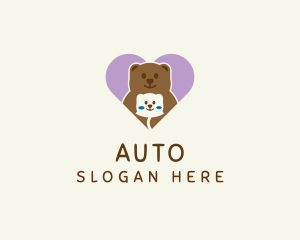 Stuffed - Cute Teddy Bear logo design