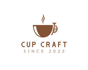 Music Jazz Cafe Cup logo design