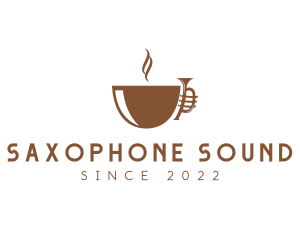 Saxophone - Music Jazz Cafe Cup logo design
