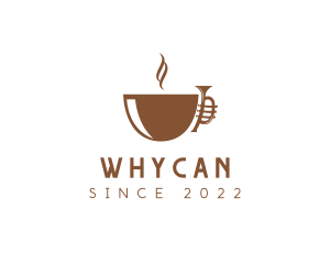 Coffee - Music Jazz Cafe Cup logo design