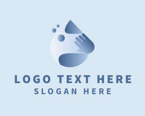 Disinfection - Droplet Hand Cleaning logo design