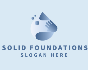 Droplet Hand Cleaning Logo