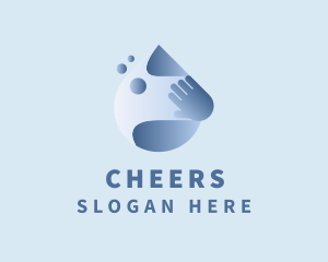 Droplet Hand Cleaning Logo
