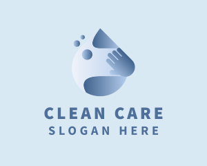 Droplet Hand Cleaning logo design