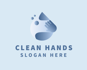Sanitizers - Droplet Hand Cleaning logo design