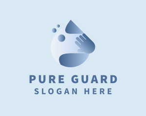 Disinfectants - Droplet Hand Cleaning logo design