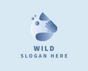 Disinfectant - Droplet Hand Cleaning logo design