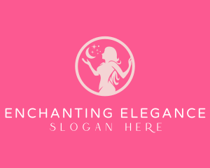 Alluring - Sexy Woman Moon logo design