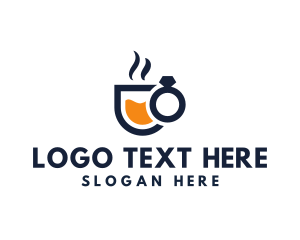Latte - Coffee Cup Ring logo design