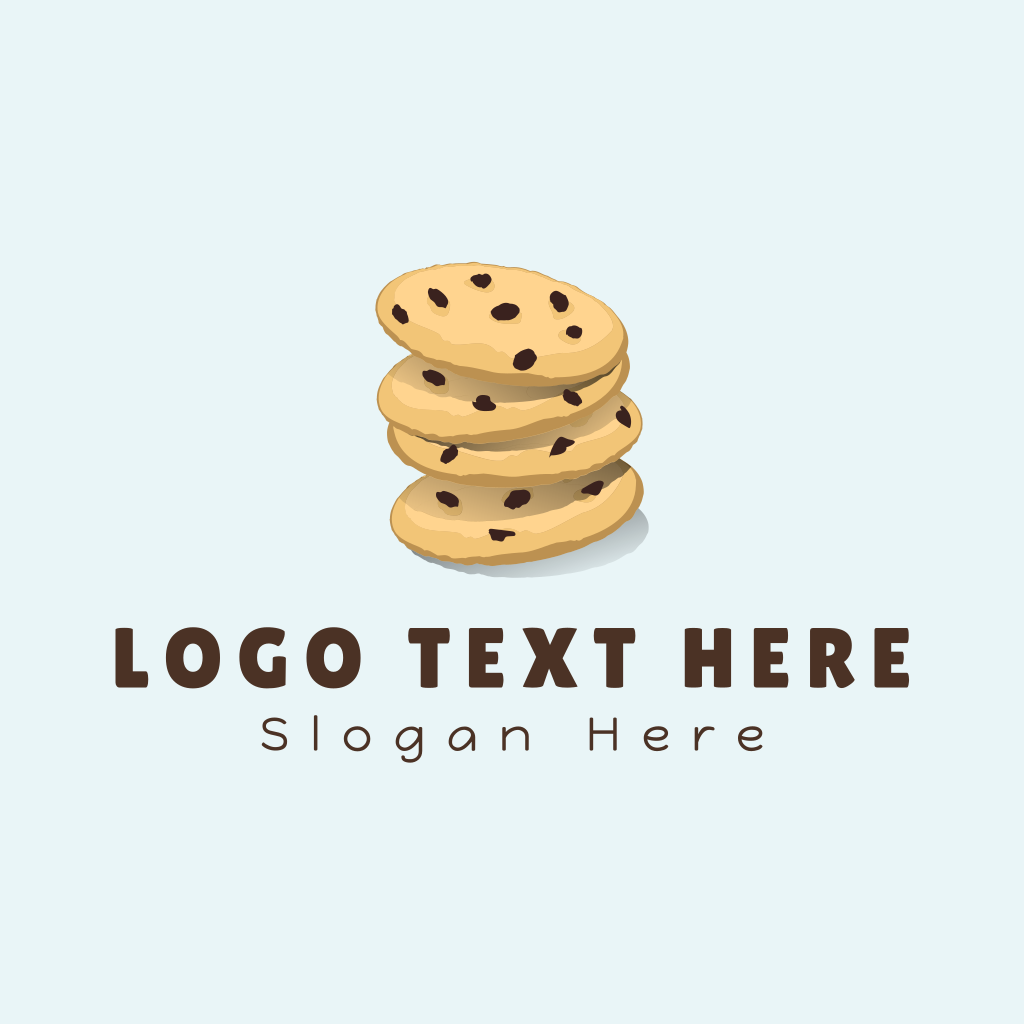 Chocolate Chip Cookie Stack Logo | BrandCrowd Logo Maker