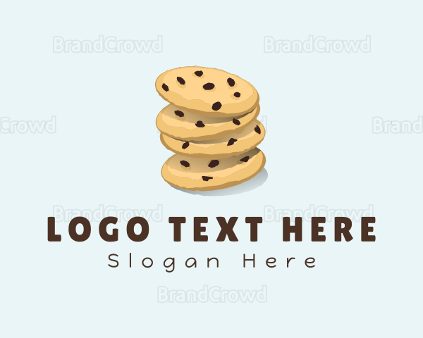 Chocolate Chip Cookie Stack Logo