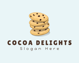 Chocolate Chip Cookie Stack logo design