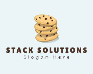 Stack - Chocolate Chip Cookie Stack logo design