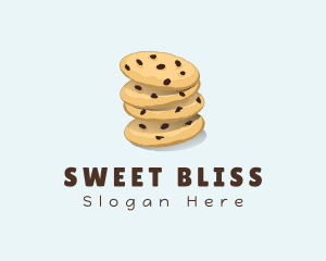 Chocolate Chip Cookie Stack logo design