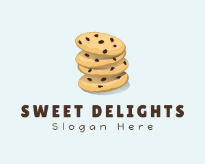 Chocolate Chip Cookie Stack logo design