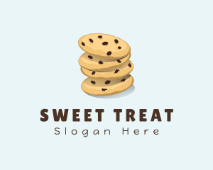 Chocolate Chip Cookie Stack logo design