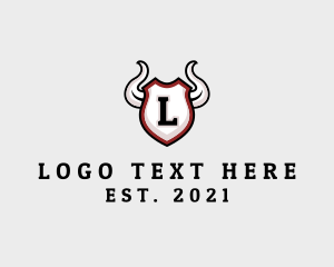 Bull Horn - Viking Crest Horn logo design